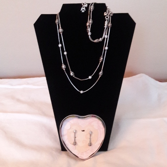 Brighton Jewelry - Brighton silver and crystal jewelry set